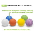 thumbnail image 4 of Champion Sports 6 Pack Official Rubber Lacrosse Regulation Bulk Ball Set, 4 of 6