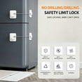 thumbnail image 5 of Refrigerator Lock with Keys, Child Safety Cabinet Lock Adhesive Proof Lock for Fridge Freezer Drawer Closet Toilet Seat, No Drill Appliance Safety Latch for Kitchen Furniture Home Protection, White, 5 of 9