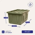 thumbnail image 4 of HOMZ Durabilt 27 Gallon Heavy-Duty Storage Tote with Lid (2 Pack), 4 of 9
