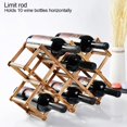 thumbnail image 4 of Durable Foldable Wood Wine Rack, Wine Organizer, Accordion Design For Kitchen Living Room Home, 4 of 8