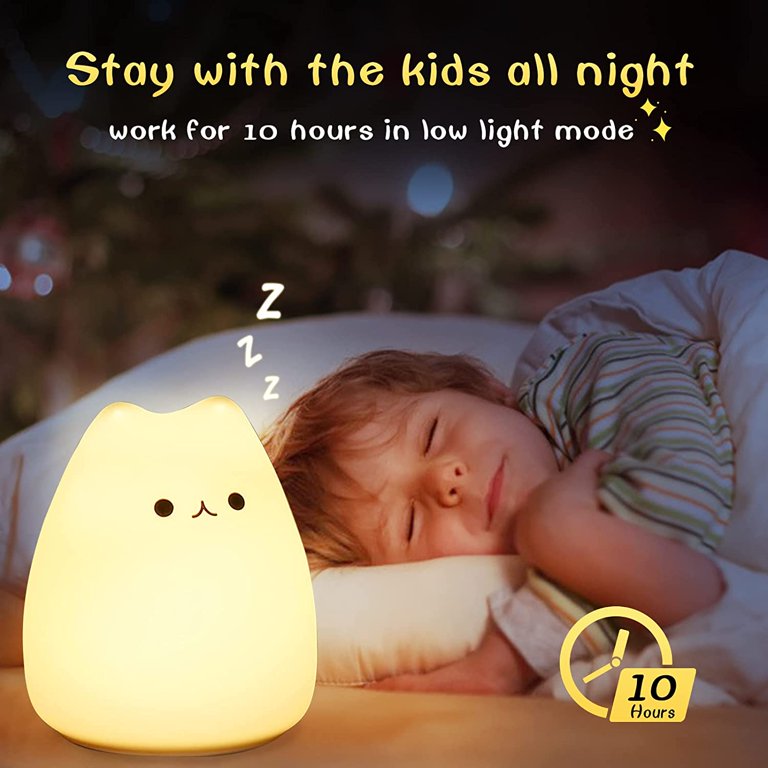 Cat Lamp,Cat Stuff,Cute Night Light,7 Colors Timing Remote & Touch