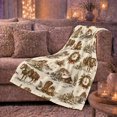 thumbnail image 6 of Western Ranch Horse Cabin Holiday Wreaths, Festive Holiday Scene, Warm Flannel Blanket for Ranch House and Living Room, Horse Lovers Housewarming Gift, Rustic Home Decor, 6 of 9