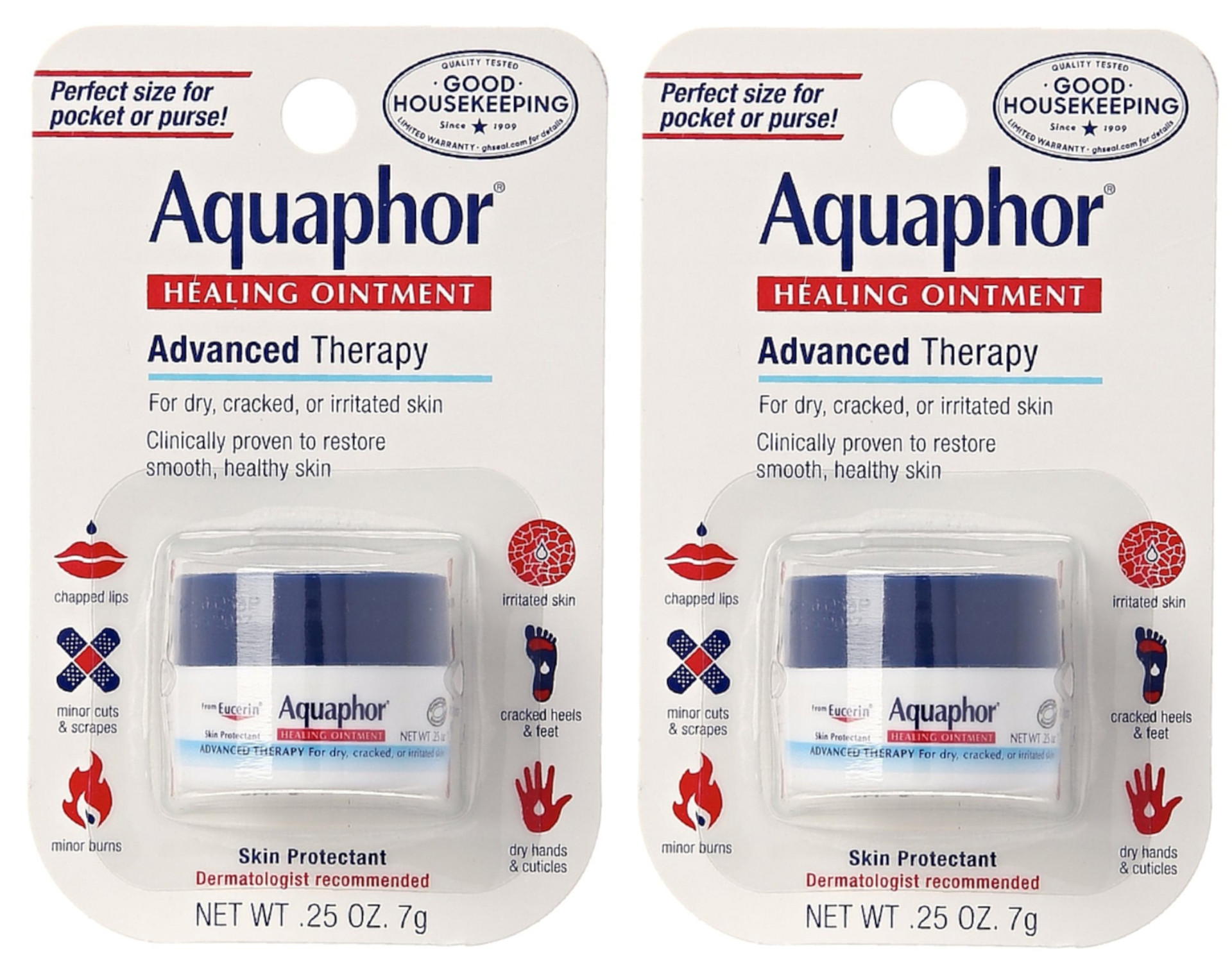Aquaphor Healing Ointment, Advanced Therapy .25oz. (Pack of 2)