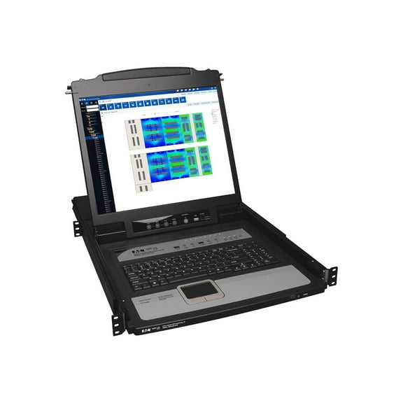 Eaton Tripp Lite Series NetDirector 8-Port 1U Rack-Mount Console KVM Switch with 19-in. LCD and IP Remote Access - 8 Computer(s) - 19" LCD - SXGA - 1280 x 1024 - 2 x USB - Keyboard - TouchPad - 120...