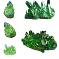 thumbnail image 3 of VIVIDELLE Natural Aura Quartz Crystal Titanium Bismuth Cluster VUG Rock Specimen Healing-Green-10Pcs-120g, 3 of 3