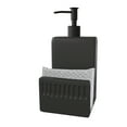 thumbnail image 7 of Arikago Dish Soap Dispenser and Sponge Holder, Matte Ceramic Hand Soap Dispenser for Kitchen Sink, Farmhouse Liquid Soap Dispenser Pump for Kitchen Countertop, Bathroom, Black, 4 x 7.8 Inch, 7 of 7