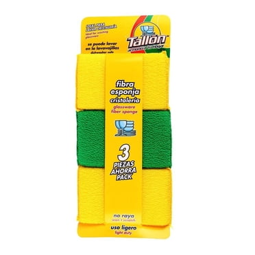Fibra Prichos Tallón para Vasos Ahorra Pack 2 Amarillo y Verde