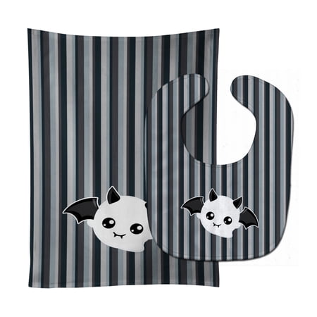 Halloween Ghost Bat Baby Bib and Burp Cloth