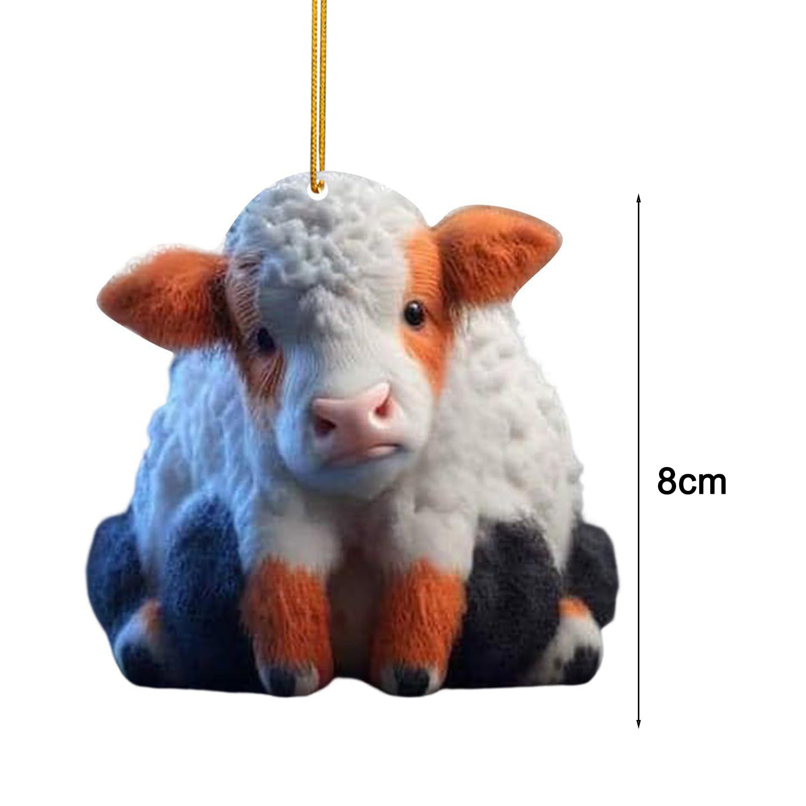 11IN SITTING HIGHLAND COW IN XMAS HAT - Fiesta Toy