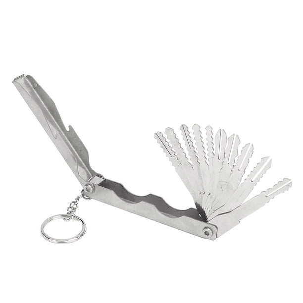 10 in 1 Jiggler Keys Stainless Steel Heavy Duty Pick and Hook Set for Car Maintenance