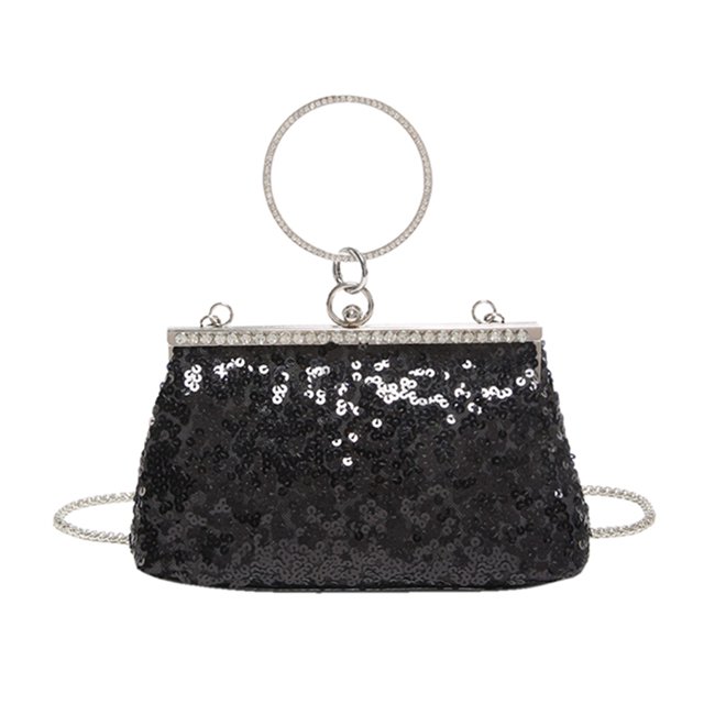 La Cena Damas Elegantes Con Cadena Metal Bag Beso Local
