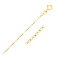 thumbnail image 1 of 14k Yellow Gold Faceted Cable Link Chain 1.3mm 18 in, 1 of 3