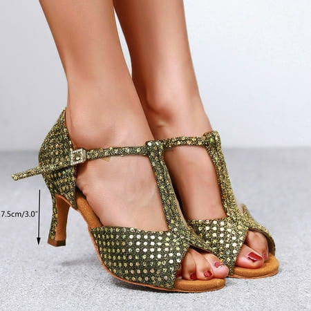 

LEEy-World Womens Sandals Sandals for Women Bohemian Flat Rhinestone Comfortable Beaded Open Toe Elastic Back Summer Jewel Strappy Sandals