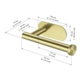 thumbnail image 7 of VirgilSon Toilet Roll Holder Wall Mounted, 3M Self Adhesive Toilet Roll Holder SUS 304 Stainless Steel Toilet Paper Holder No Drilling for Bathroom (Brushed Brass)), 7 of 7