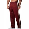thumbnail image 3 of Men's Baggy Sweatpants Straight Leg Open Bottom Joggers Casual Lightweight Athletic Pants with Pockets, M, 3 of 6