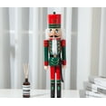 thumbnail image 1 of Suministros de decoración navideña, artesanías de madera, adornos de Cascanueces de madera, regalos, juguete, soldado Cascanueces de Navidad, 1 of 4