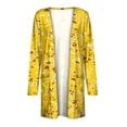 thumbnail image 5 of Pompotops Chemisier Décontracté à Manches Longues Imprimé pour Femmes avec Poche Cardigan Liquidation, 5 of 5