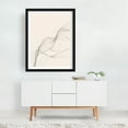 thumbnail image 2 of Minimalist Floral Line Drawing - Line Drawing Abstract Minimalist Line Art Black and White Modern Art Geometric Surrealism Black Framed Wall Art Print 12 x 16 inches, 2 of 3