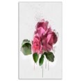 thumbnail image 2 of Bunch of Pink Roses with Leaves - Large Floral Canvas Artwork, 2 of 3