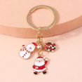 thumbnail image 4 of Llaveros de dibujos animados de Papá Noel para hombres y mujeres, caja de regalo de muñeco de nieve de Navidad esmaltado, colgantes de bolso de llave de coche, 4 of 4
