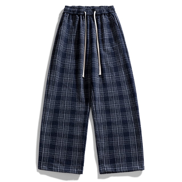 Ceisia Men Solid Color Multi Pocket Linen Workwear Pants Loose Wide Gift Leg Casual Trousers