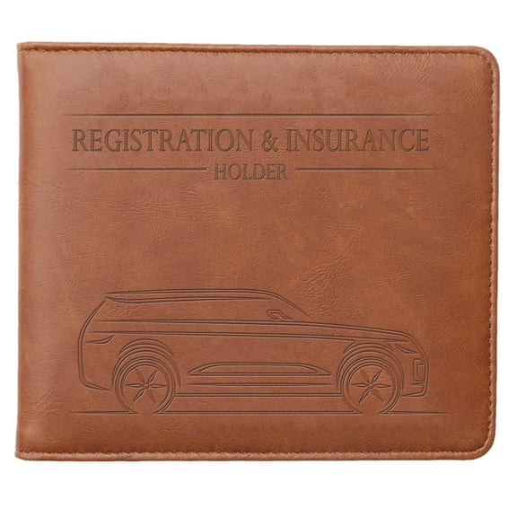 Canopus 6" x 5" Car Registration and Insurance Holder with Magnetic Closure Automotive Organizer