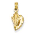 thumbnail image 1 of 14k Yellow Gold Conch Shell Necklace Charm Pendant Seashore Seashell, 1 of 6