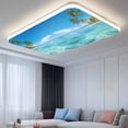 thumbnail image 2 of Ocean Sea Magnetic Fluorescent Light Covers for Ceiling Lights 2x4Ft, Summer Palm Trees Blue Sky Beach Tropical Office Classroom Kitchen Drop Ceiling Light Covers Lighting Filters Shade Panel 3 Packs, 2 of 9