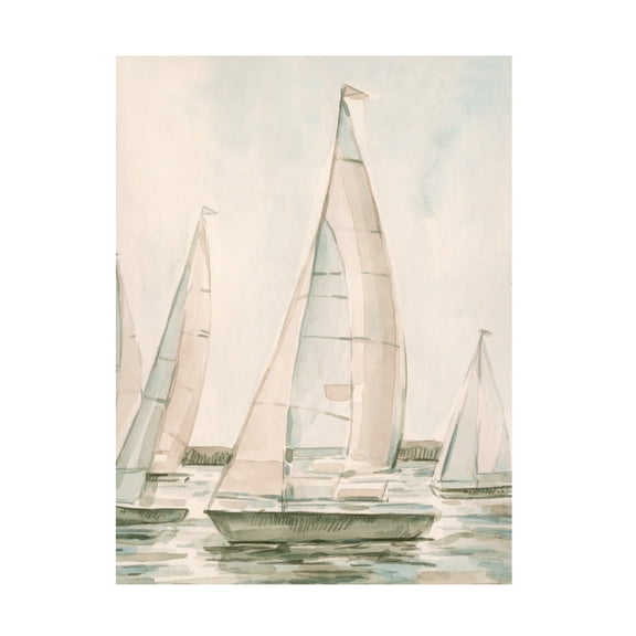 Emma Caroline 'Sail Scribble I' Canvas Art