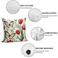 thumbnail image 3 of Pioneer Flower And Butterfly Pillow Covers,Pioneer Flower And Butterfly Throw Pillow Covers 24"×24" ,Living Room Sofa Couch Pillow Covers,Decorative Pillow Covers, 3 of 7