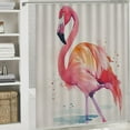 thumbnail image 6 of BCIIG Flamingo Bathroom Decor Set with Hooks, Colorful Luxurious Graphic Print Polyester Fabric Fashion Shower Curtain for Home Bathtubs Decoration 36x72, 6 of 7