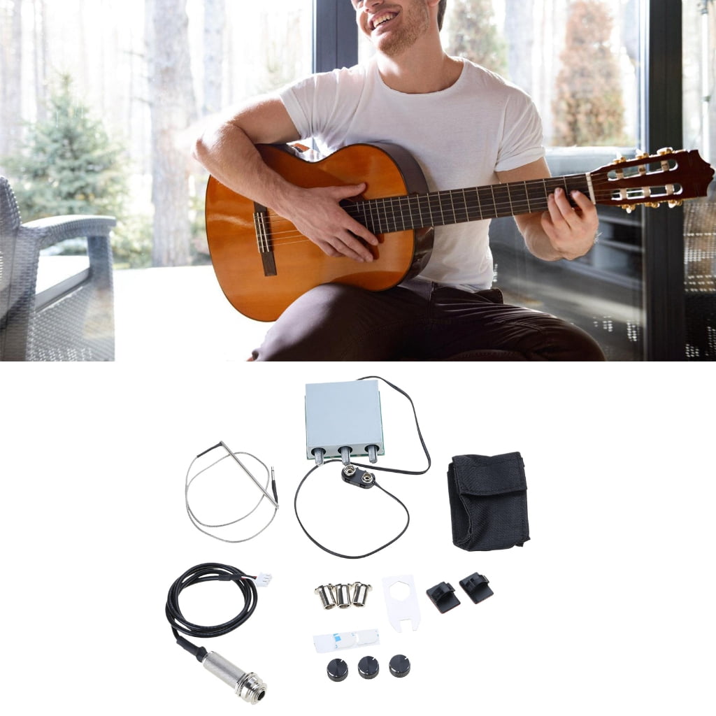 Guitar Preamp Piezo Pickup Guitar Pickup Equalizers Piezo Transducer Pickup Acoustic Folk Guitar Equalizers Pickup