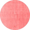 thumbnail image 1 of Ahgly Company Machine Washable Indoor Round Abstract Red Modern Area Rugs, 5' Round, 1 of 4