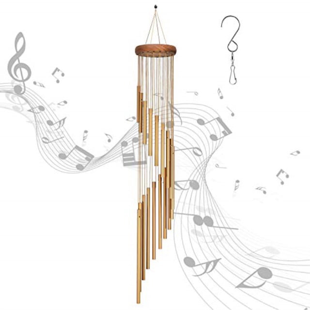 One Sight Wind Chimes Outdoor 36 Amazing Grace Personalized Memorial Wind Chimes with 18 Aluminum Alloy Tubes and S Hook Unique Windchimes Outdoor Large Deep Tone for Garden,Patio,Home 