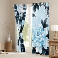 thumbnail image 3 of Erosebridal Blue Floral Curtains Pack of 2 (42x84 Each) for Girls Women, Botanical Theme Curtains Blackout, 3 of 6