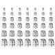 thumbnail image 1 of Uxcell 1-Set Cuña de Mango Redondo para Hacha, Cuña de Mango de Martillo de Metal para Hacha Reforzada (8,10,12,14,16,18 en) [Plata], 1 of 6