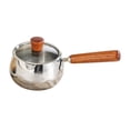 thumbnail image 2 of yotijay Milk Pan Cooking Boiling Pot Noodles Pasta Universal Long Handle Multifunctional with lid, 2 of 9