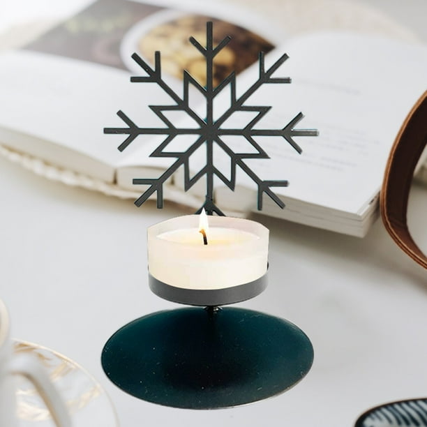 Portavelas Navideos, Decoracin De Mesa Con Forma De Ciervo, Pequeos Candelabros De Hierro, Diseo De Copo De Nieve Y Estrella, Artculos Para Fiestas Navideas, Ideas De Regalos Para El, UKHBMC