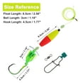 thumbnail image 2 of Unique Bargains Catfish Fishing Rigs Catfish Circle Hooks Peg Floats and Rattler Catfishing Equipment Catfish Float Rigs 40LB Fishing Line Red Yellow 1 Set, 2 of 7
