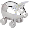 thumbnail image 1 of Reed & Barton Piggy with Wheels Silverplate Bank, 1.75 LB, Metallic, 1 of 3