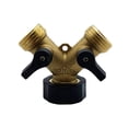 thumbnail image 4 of Dispensador JAMW grifo doble Para lavadora de latón resistente adaptador de conexión de manguera con válvula de cierre, 4 of 4