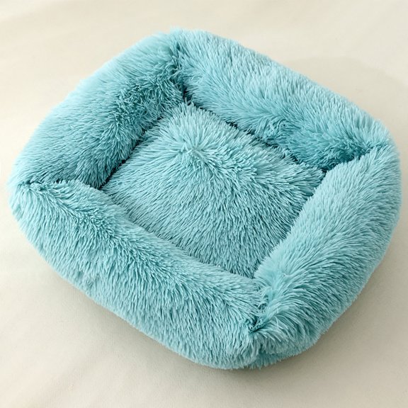 Tanjnj Plush Dog Bed Calming Dog Cat Bed Soft And Fluffy Cuddler Pet Cushion Self Warming Puppy Beds Machine Washable