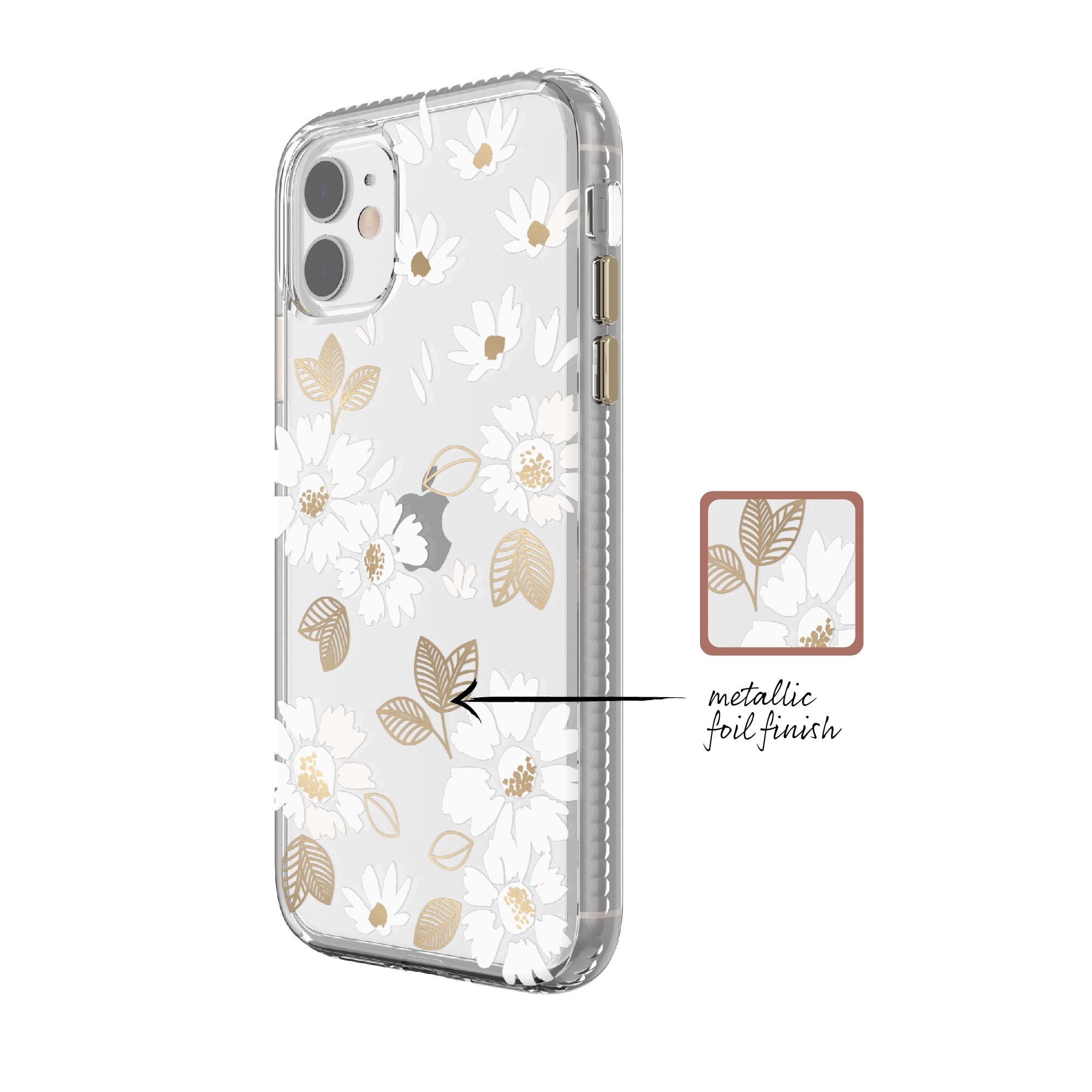 Square Clear Flower Leaf Phone Case For iPhone 11 12 13 Pro Max XR