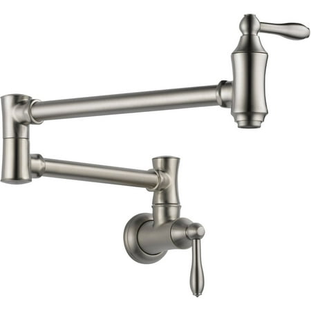 - Delta Traditional Wall Mount Pot Filler, Stainless