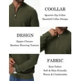 thumbnail image 4 of Weilanxin Men's Lightweight Sweater Quarter Zipper Pullover Sweaters Knitted Crew Neck Long Sleeve Waffle Casual, 4 of 9