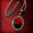thumbnail image 2 of K-KED Faashion Crow Bat Pendant Oval Necklace Women Men Party Delicate Jewelry Gifts-#2, 2 of 7