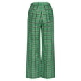 thumbnail image 5 of Quinlirra Pants for Women 2024 Women's Plaid Casual Pants With Wide Legs Comfortable And Loose Fitting Pants, 5 of 5