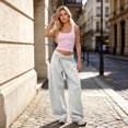 thumbnail image 7 of Barrel Sweatpants Women Y2K Baggy Wide Leg Sweatpants with Pockets high waisted pants for women Soft Womens Fall Fashion, 7 of 7
