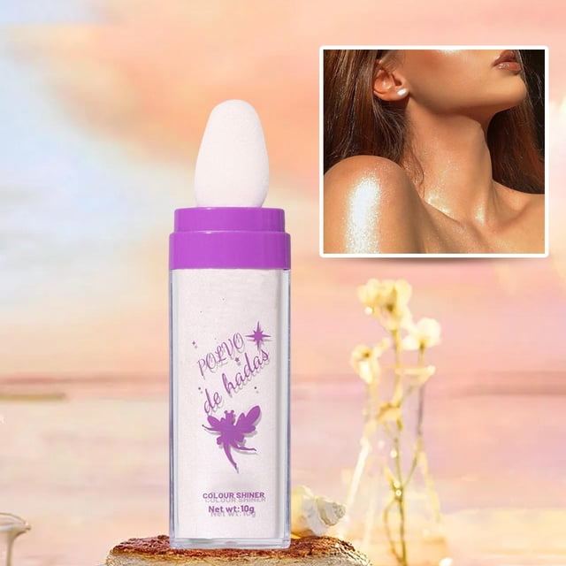 Resaltador en barra en polvo Fácil de limpiar Ojos Brillo Brillo 10G Cuerpo Ilumina Polvo suelto suave para mujeres Parejas Reuniones familiares , Tono de piel claro Salvador Dali Poder iluminador
