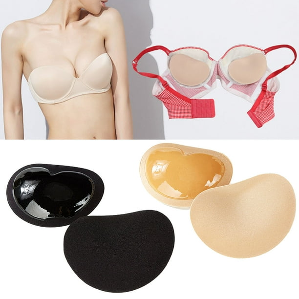 Neinkie Silicone Bra Inserts Self-Adhesive Bra Pads Inserts Removable  Sticky Breast Enhancer Pads Breast Lifter For Women 